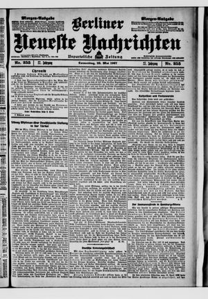 Berliner neueste Nachrichten on May 23, 1907
