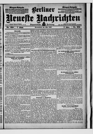 Berliner neueste Nachrichten on May 25, 1907