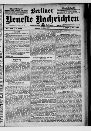 Berliner Neueste Nachrichten vom 27.05.1907