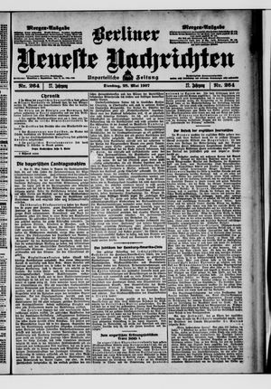Berliner Neueste Nachrichten on May 28, 1907