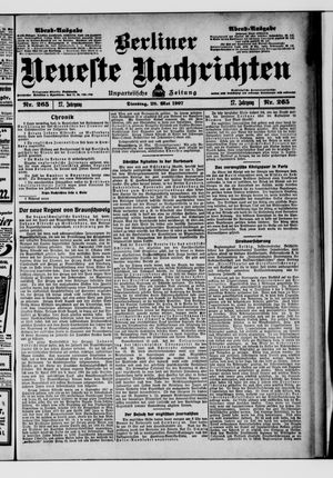 Berliner Neueste Nachrichten on May 28, 1907