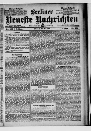Berliner Neueste Nachrichten on May 29, 1907
