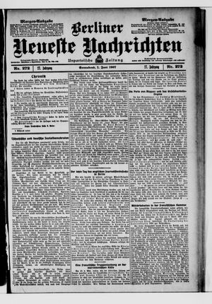 Berliner Neueste Nachrichten vom 01.06.1907
