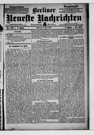 Berliner Neueste Nachrichten on Jun 3, 1907