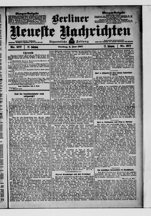 Berliner Neueste Nachrichten on Jun 4, 1907