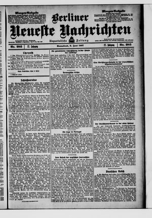 Berliner Neueste Nachrichten vom 08.06.1907