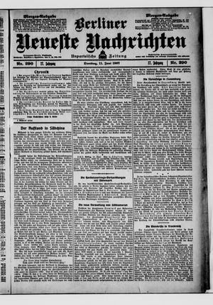 Berliner Neueste Nachrichten on Jun 11, 1907