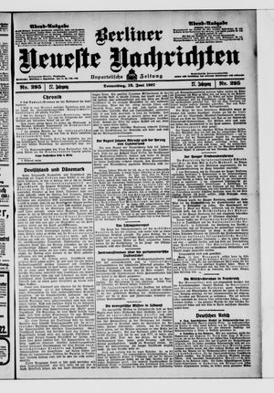 Berliner Neueste Nachrichten vom 13.06.1907