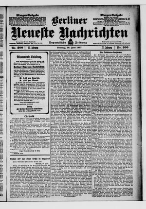 Berliner Neueste Nachrichten vom 16.06.1907