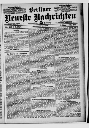 Berliner Neueste Nachrichten vom 19.06.1907
