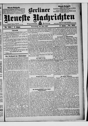 Berliner Neueste Nachrichten vom 20.06.1907