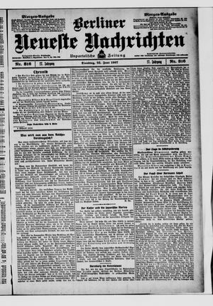 Berliner Neueste Nachrichten vom 25.06.1907
