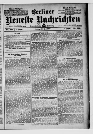 Berliner Neueste Nachrichten vom 28.06.1907