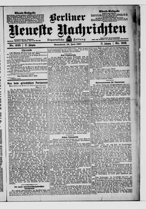 Berliner Neueste Nachrichten vom 29.06.1907
