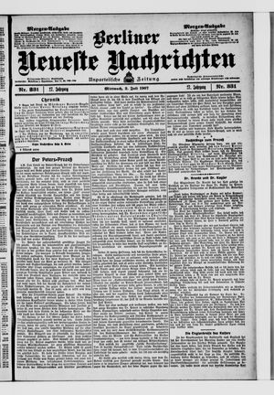 Berliner Neueste Nachrichten vom 03.07.1907
