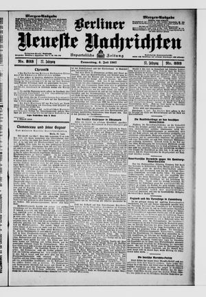 Berliner Neueste Nachrichten vom 04.07.1907