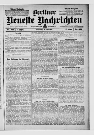 Berliner Neueste Nachrichten vom 04.07.1907