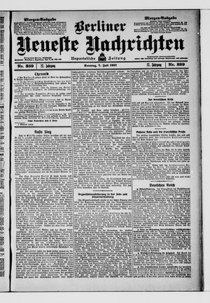 Berliner Neueste Nachrichten vom 07.07.1907