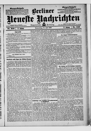 Berliner Neueste Nachrichten vom 11.07.1907