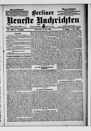 Berliner Neueste Nachrichten vom 13.07.1907