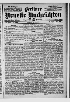 Berliner Neueste Nachrichten vom 13.07.1907