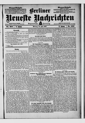 Berliner Neueste Nachrichten vom 15.07.1907
