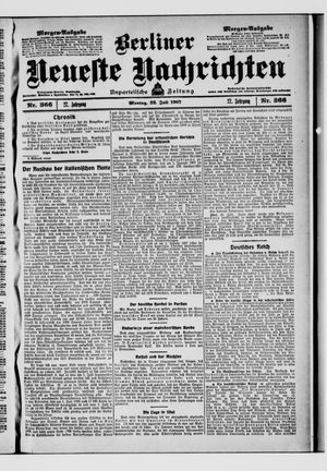 Berliner Neueste Nachrichten vom 22.07.1907