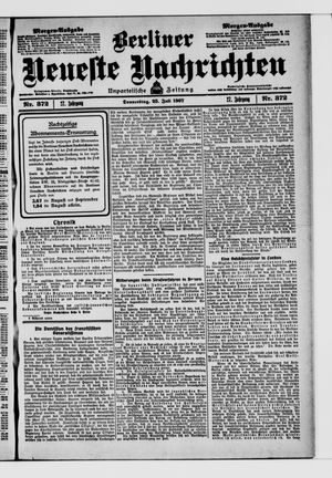 Berliner Neueste Nachrichten vom 25.07.1907
