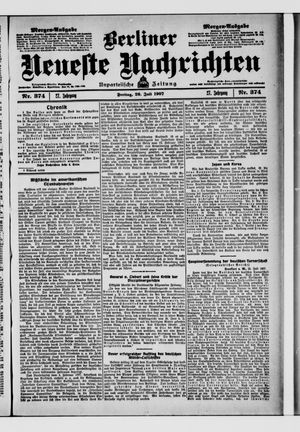 Berliner Neueste Nachrichten vom 26.07.1907