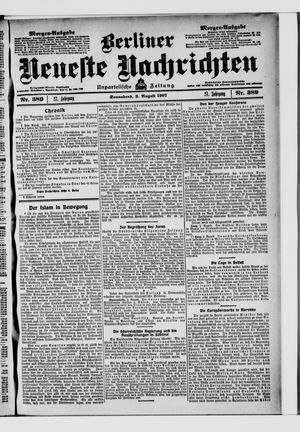 Berliner Neueste Nachrichten vom 03.08.1907