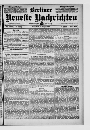 Berliner Neueste Nachrichten vom 10.08.1907