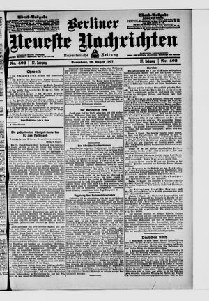 Berliner Neueste Nachrichten vom 10.08.1907