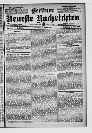 Berliner Neueste Nachrichten vom 15.08.1907