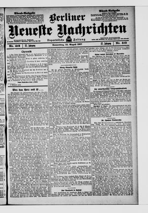 Berliner Neueste Nachrichten vom 15.08.1907