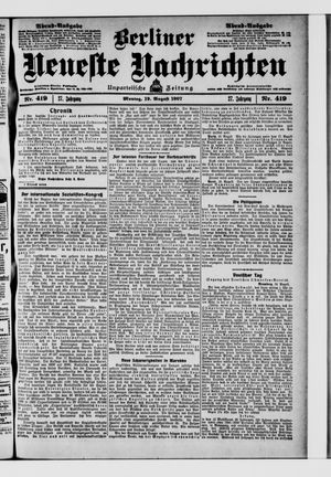 Berliner Neueste Nachrichten vom 19.08.1907