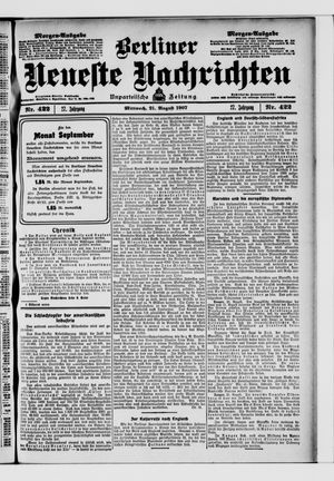 Berliner Neueste Nachrichten vom 21.08.1907