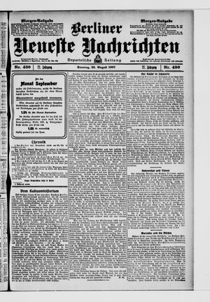 Berliner Neueste Nachrichten vom 25.08.1907