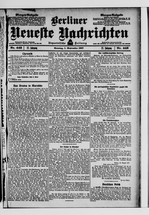Berliner Neueste Nachrichten vom 01.09.1907