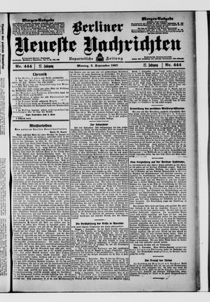 Berliner Neueste Nachrichten vom 02.09.1907