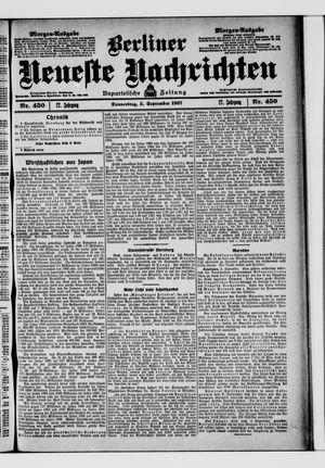 Berliner Neueste Nachrichten vom 05.09.1907