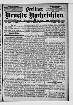 Berliner Neueste Nachrichten vom 13.09.1907