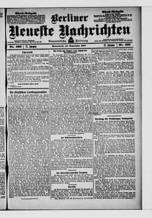 Berliner Neueste Nachrichten vom 14.09.1907