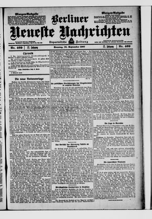 Berliner Neueste Nachrichten vom 15.09.1907