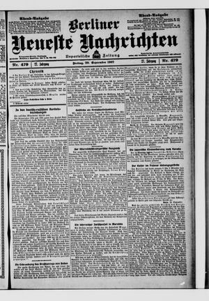 Berliner Neueste Nachrichten vom 20.09.1907
