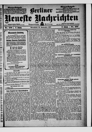 Berliner Neueste Nachrichten vom 21.09.1907