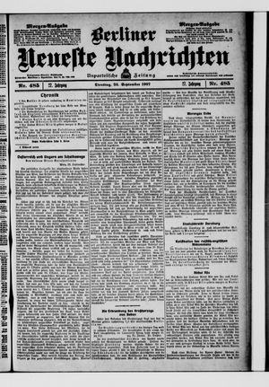 Berliner Neueste Nachrichten vom 24.09.1907