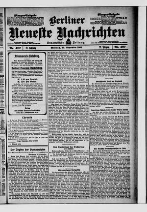 Berliner Neueste Nachrichten vom 25.09.1907