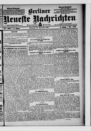 Berliner Neueste Nachrichten vom 25.09.1907