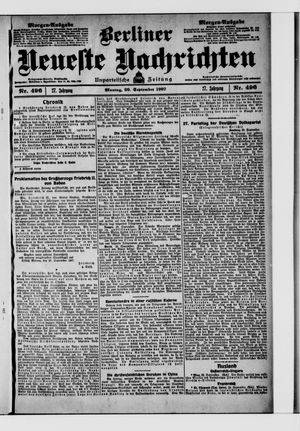 Berliner Neueste Nachrichten vom 30.09.1907