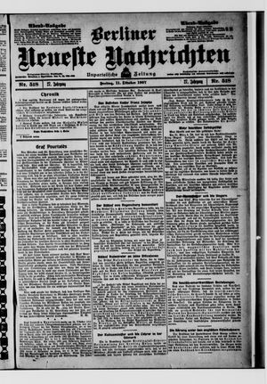 Berliner Neueste Nachrichten vom 11.10.1907